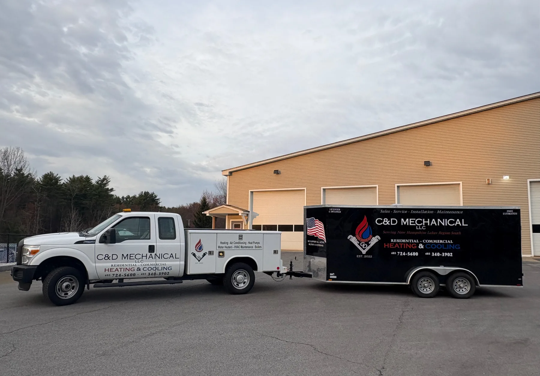 C&D Mechanical service truck and trailer